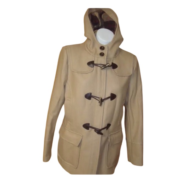 Nwt San John Bay Women’s Wool Cashmere Blend Duffel Coat With Hood .
